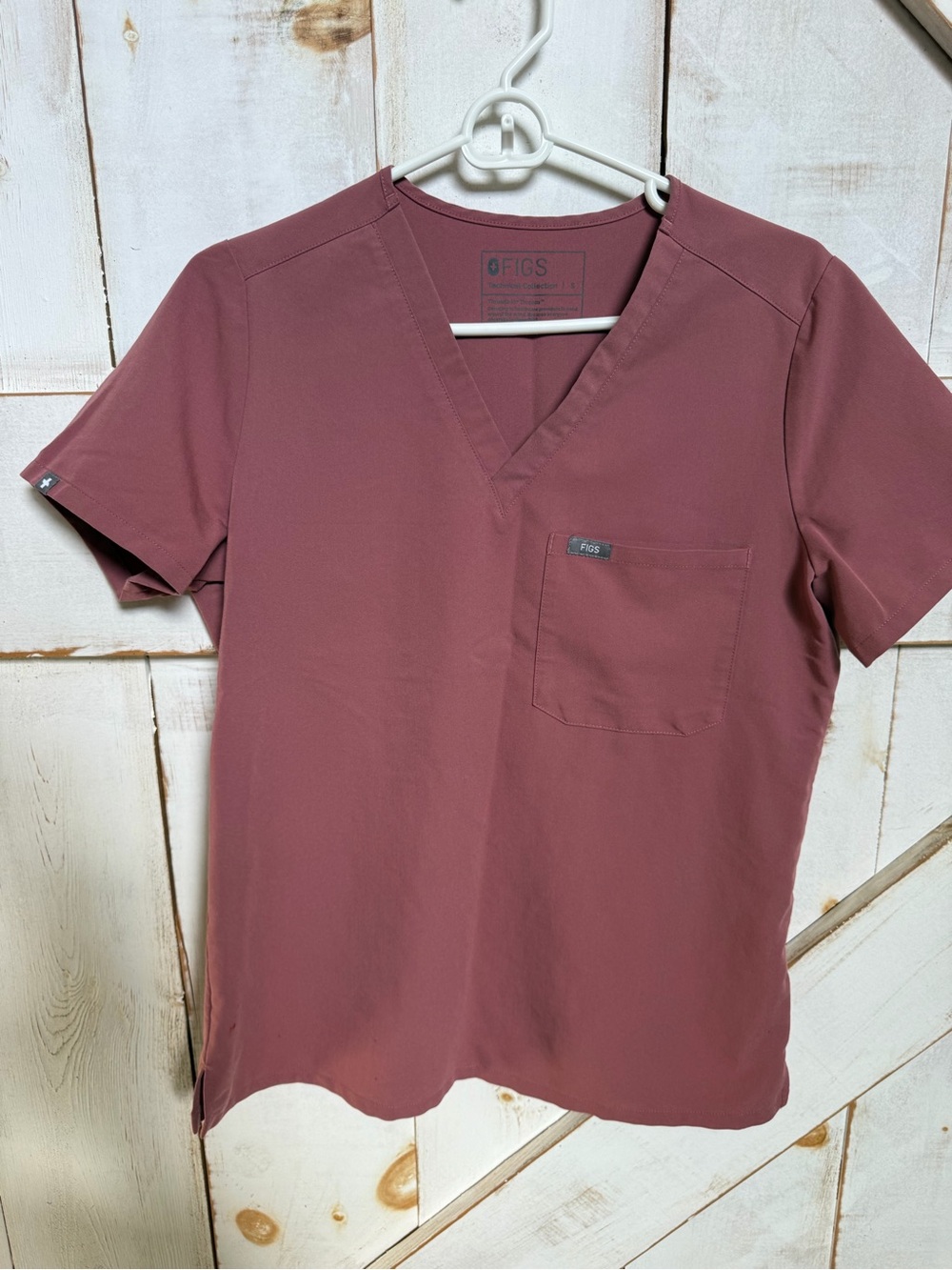 Women's Relaxed Drawstring Scrub Pants and Top Dusty Rose - Picture 2 of 11
